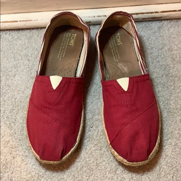 Toms Shoes - Toms striped red slip-ons